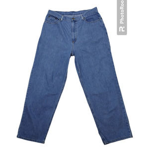 L.L. Bean Straight-Leg High-Rise Mom Jeans, Medium Blue, Size 18 Regular